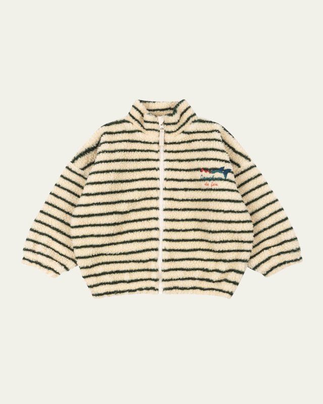 x RHW Kid's Stripe Fleece Jacket, Size 12M-6